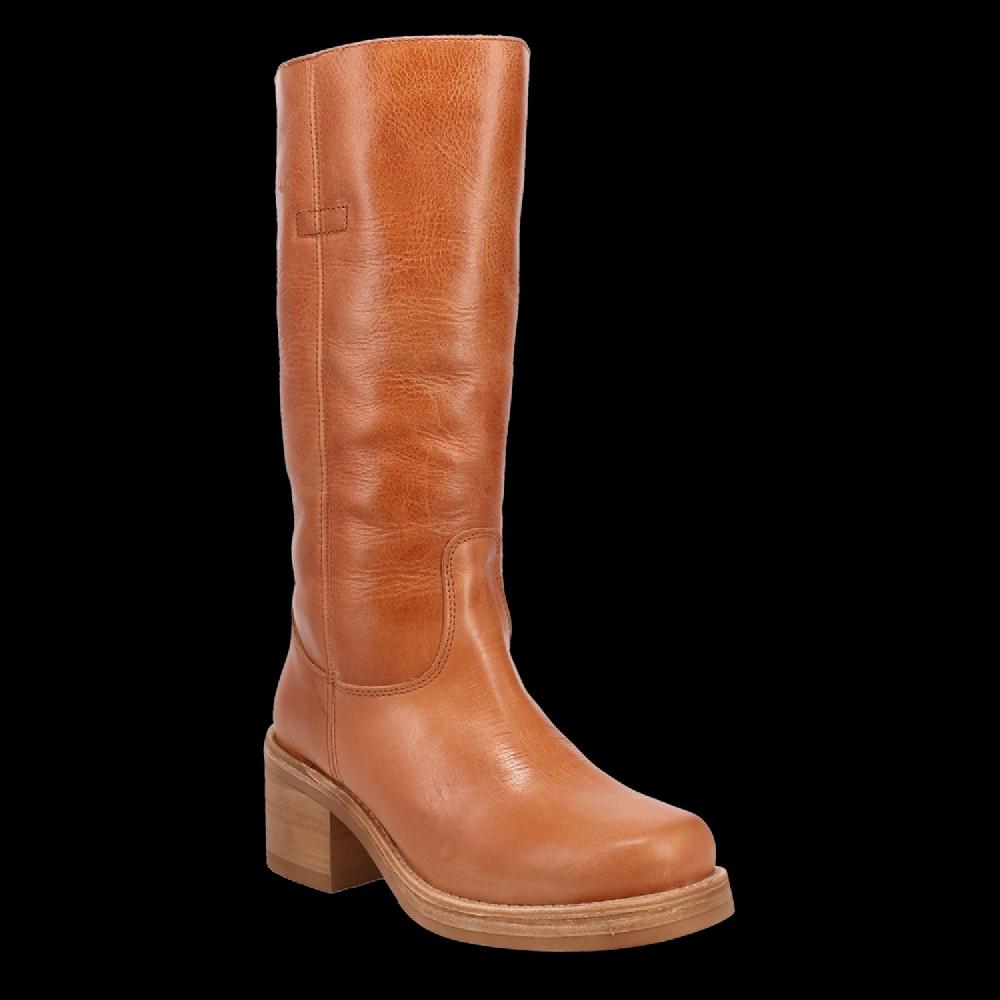 Dingo Tan Vagabond Women's 12 inch Round Toe Leather Boots DI2287-TAN