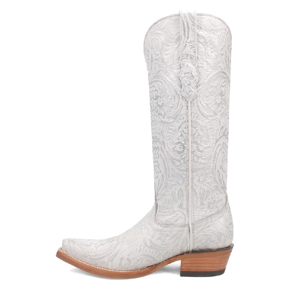Dingo Tooled White Bellona 15 Inch Women's Leather Western Boots DI216-WHITE