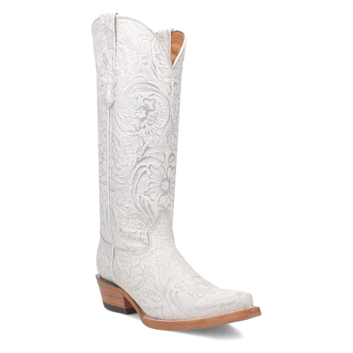 Dingo Tooled White Bellona 15 inch Women's Leather Western Boots DI216-WHITE