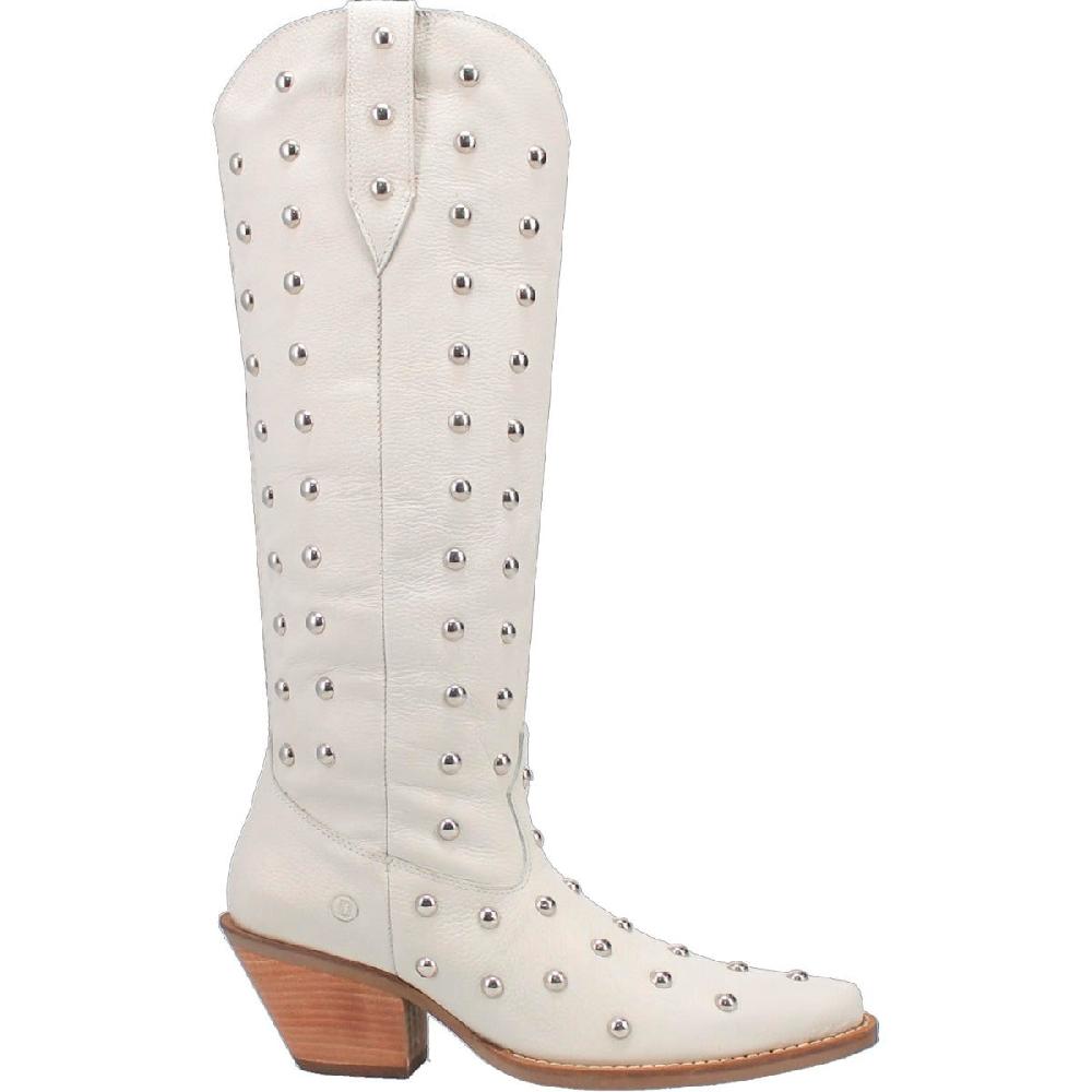 Dingo White Broadway Bunny 16 Inch Women's Snip Toe Western Boots DI155-WHITE