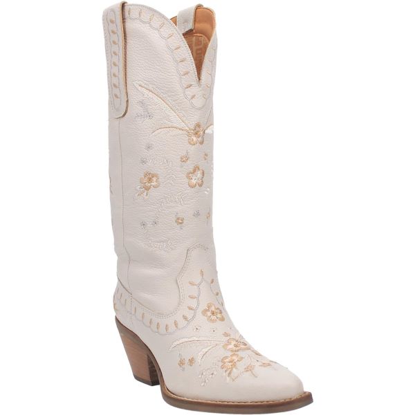 Dingo White Full Bloom Women's Tall 13 inch Western Boots DI939-WHITE