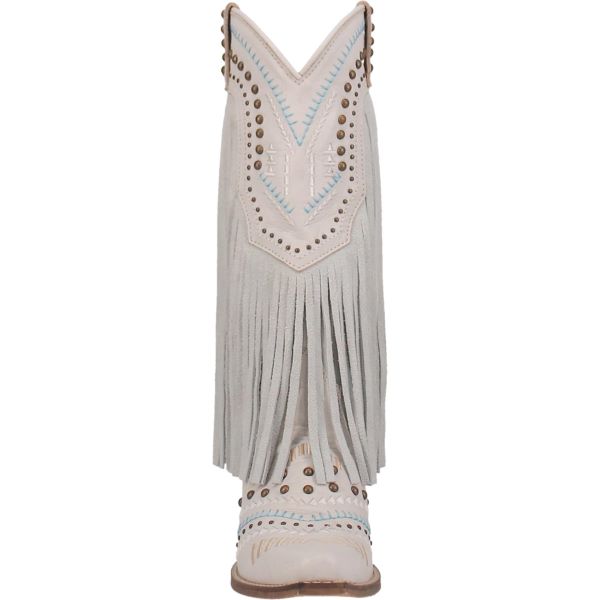 Dingo White Gypsy Fringe Womens Boots DI737-WHITE