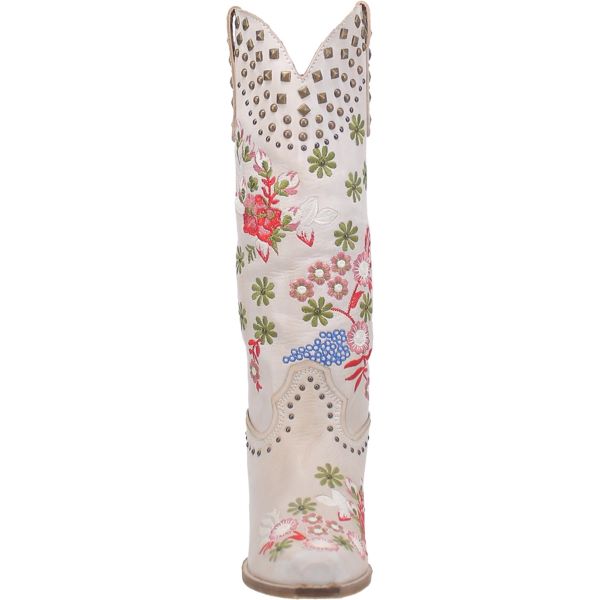 Dingo White Poppy Floral Womens Western Boots DI732-WHT