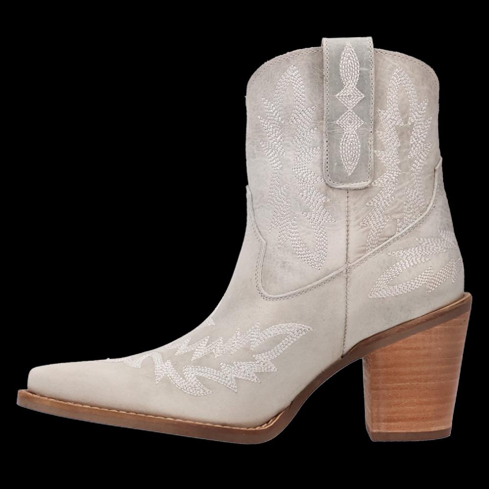 Dingo White Rocky Top Women's Leather Booties DI2272-WHT