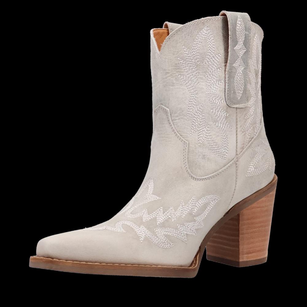 Dingo White Rocky Top Women's Leather Booties DI2272-WHT