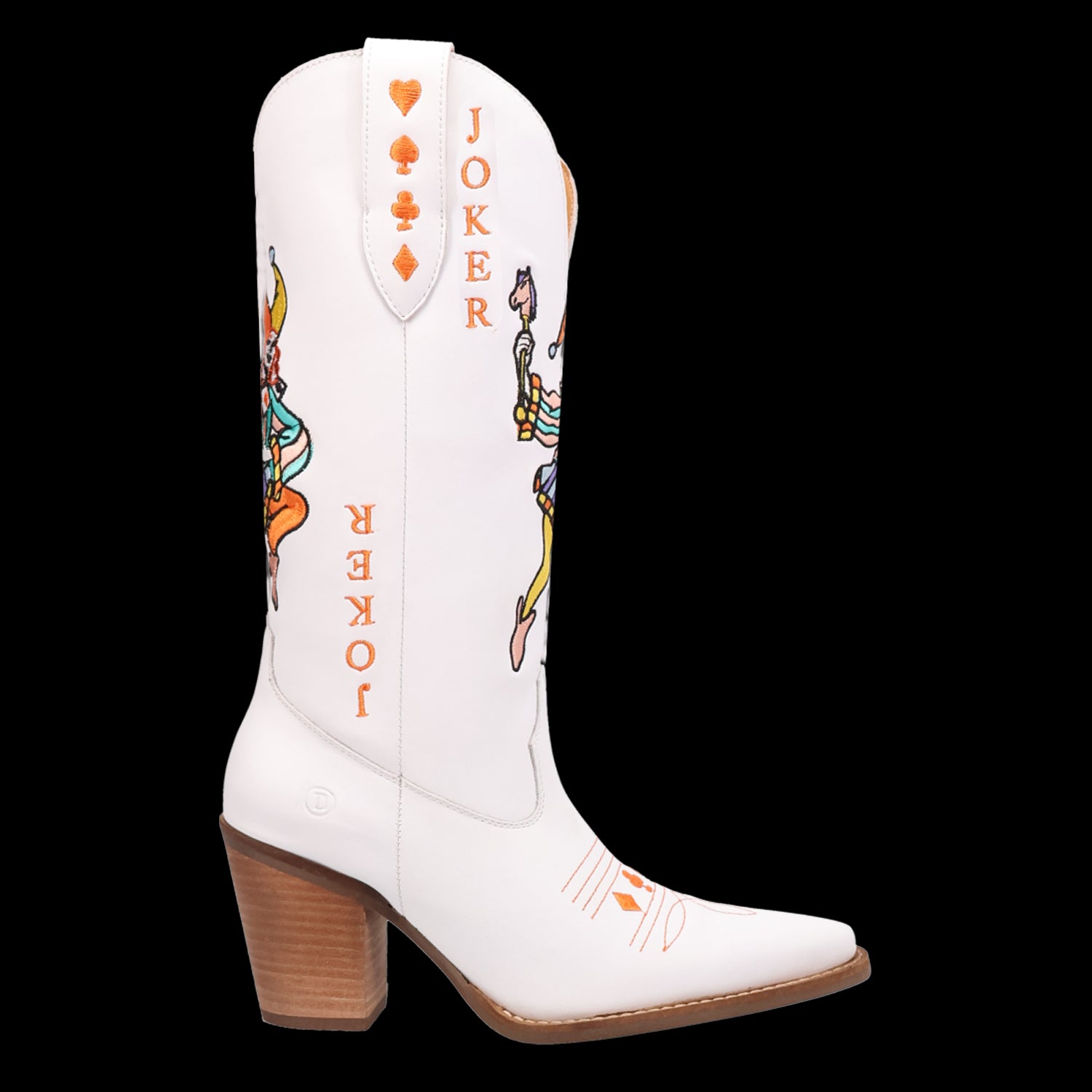 Dingo White/White Joker Women's Leather Western Boots DI2255-WHT