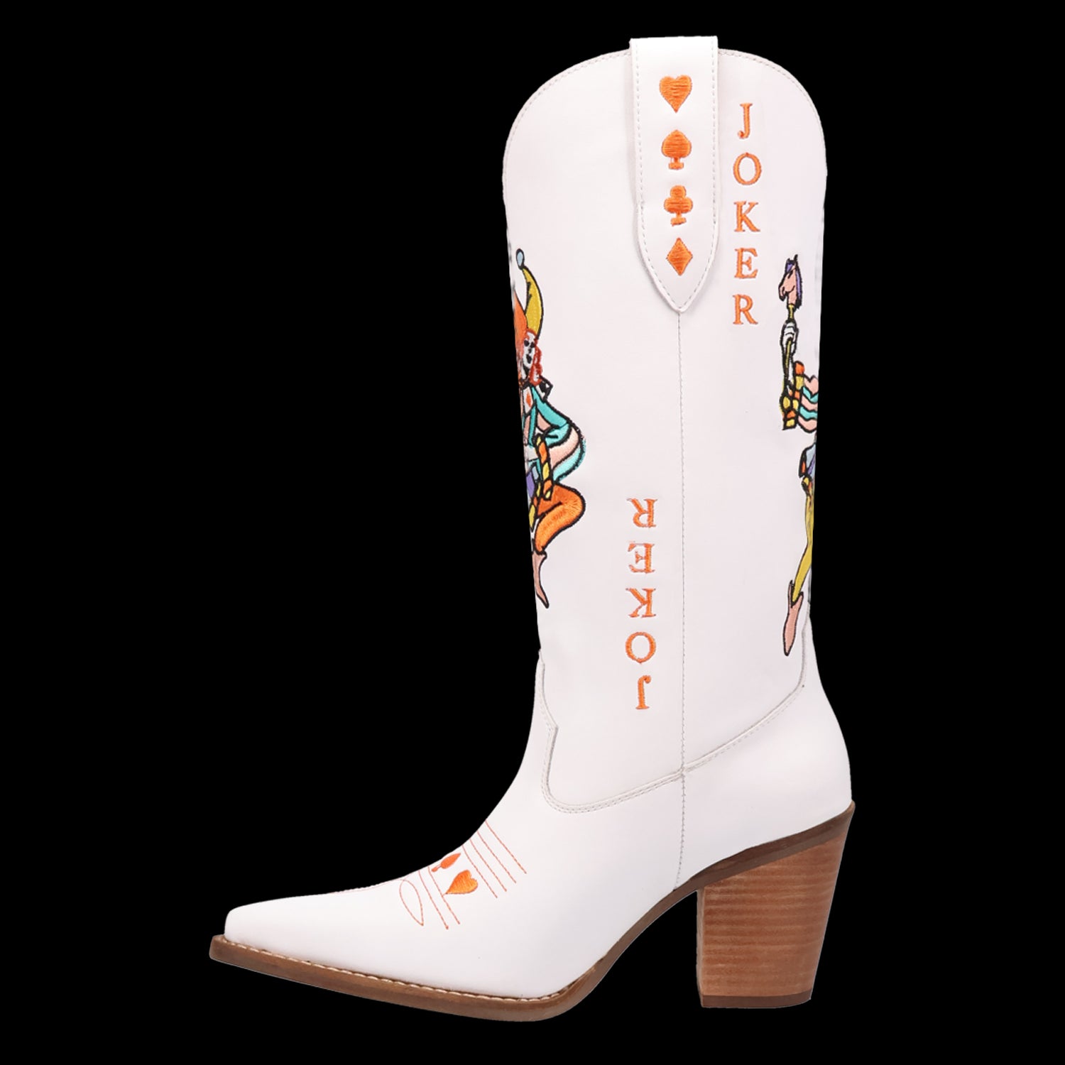 Dingo White/White Joker Women's Leather Western Boots DI2255-WHT