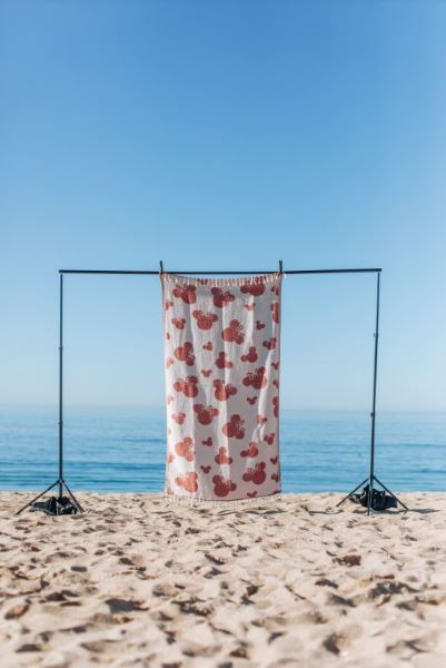 Disney X Sand Cloud Natural Mickey Minnie Balloons 37 X 67 Beach Towel DIS22TOW005NATR