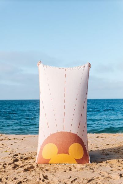 Disney x Sand Cloud Natural Mickey Sunrise 37 x 67 Beach Towel DIU22TOW009NATR