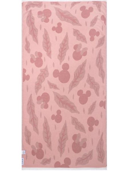 Disney X Sand Cloud Pink Mickey Minnie Leaves 37 X 67 Beach Towel DIS22TOW002TERR