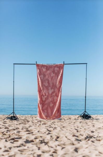 Disney X Sand Cloud Pink Mickey Minnie Leaves 37 X 67 Beach Towel DIS22TOW002TERR