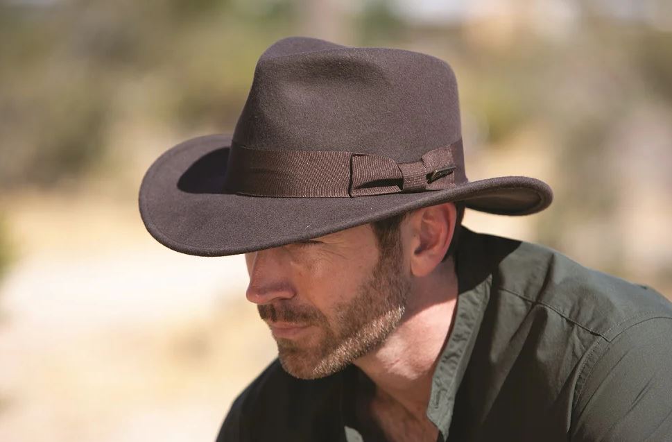 Dorfman Pacific Officially Licensed Indiana Jones Collection Belloq Brown Men's Fedora Hat IJ557-BROWN