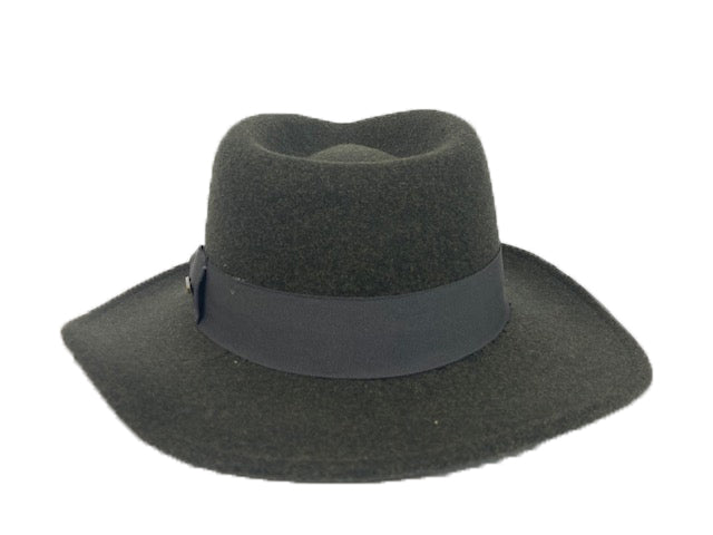 Dorfman Pacific Scala Officially Licensed Indiana Jones Collection Timary Men's Olive Crushable Wool Felt Hat IJ565-OLIVE