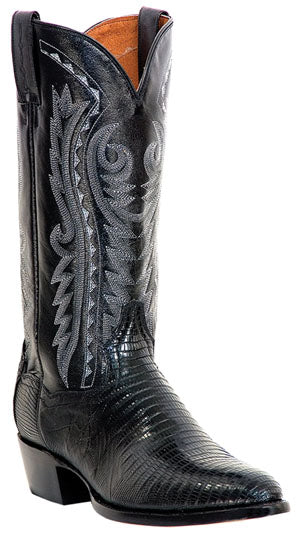 DP2350R Teju Lizard Foot R-Toe Dan Post Mens Western Cowboy Boots