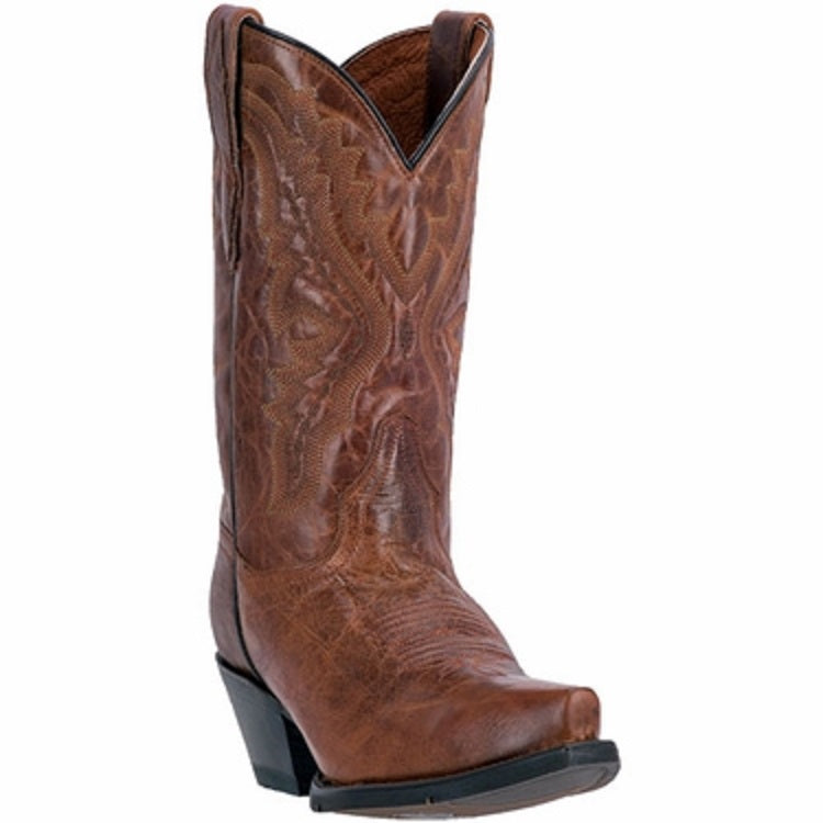 DP2422 Cognac Leather Snip Toe Dan Post Womens Western Cowboy Boots
