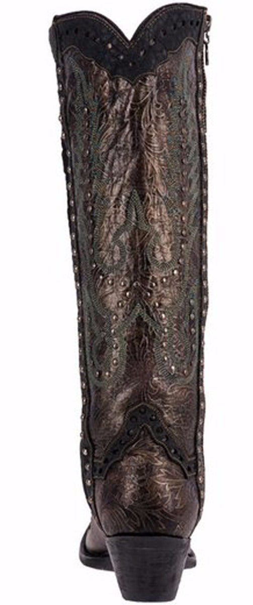 DP3227 TEMPTED Tall 15 Inch Shaft W/Studs Womens Western Cowboy Boots