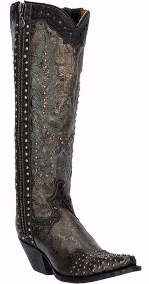 DP3227 TEMPTED Tall 15 Inch Shaft W/Studs Womens Western Cowboy Boots
