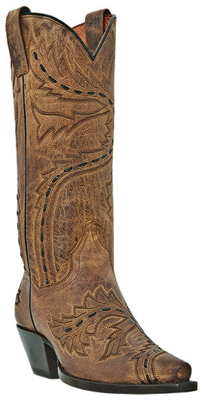 DP3422 SIDEWINDER Tan Snip Toe Dan Post Womens Western Cowboy Boots
