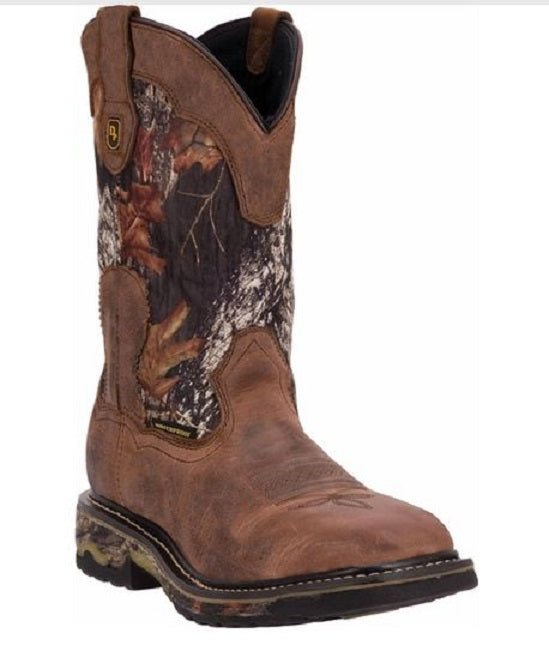 DP69408 HUNTER Tan Leather/Camo 11 inch Shaft Dan Post Mens Work Boots