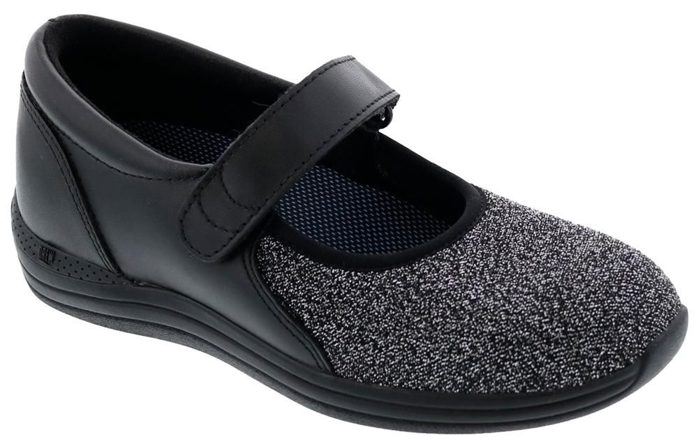 Drew Black Lurex Stretch Magnolia Womens Comfort Shoes 14326-1B