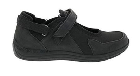 Drew Shoes Buttercup Women's Black Leather /Black Stretch Comfort Shoe 14802