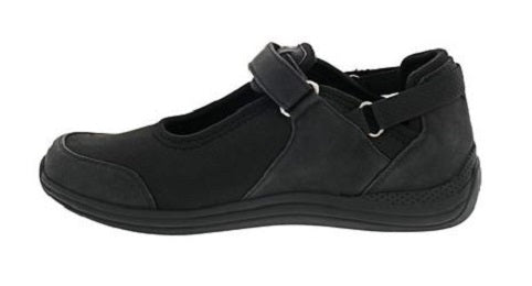 Drew Shoes Buttercup Women's Black Leather /Black Stretch Comfort Shoe 14802