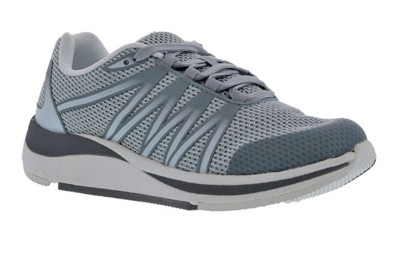 Drew Shoes Grey Faux Leather with Mesh Balance Women's Walking Shoes 10835-43
