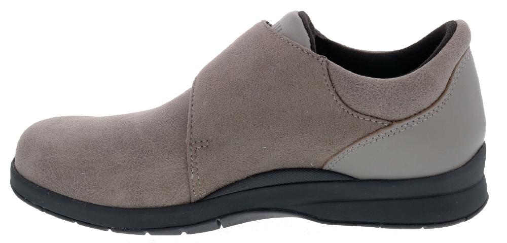 Drew Shoes Grey Stretch Leather Moonwalk Womens Comfort Shoes 14100-9T