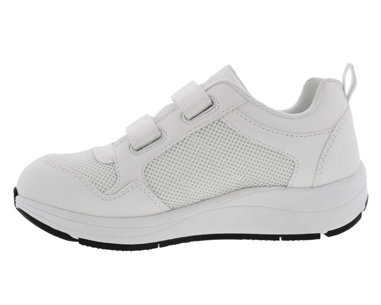 Drew Shoes White Combo Contessa Women's Double Hook And Loop Sneaker 14807-21