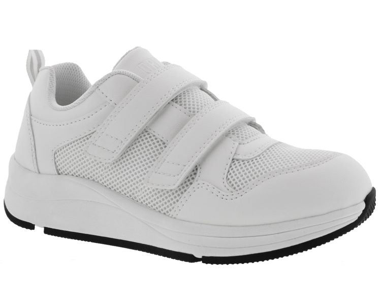 Drew Shoes White Combo Contessa Women's Double Hook and Loop Sneaker 14807-21