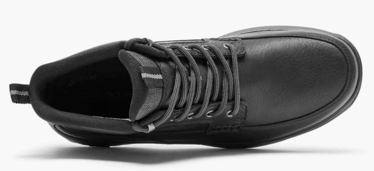 Dunham Black Leather Men's 8000 Mid Boot Waterproof Boots CI6853