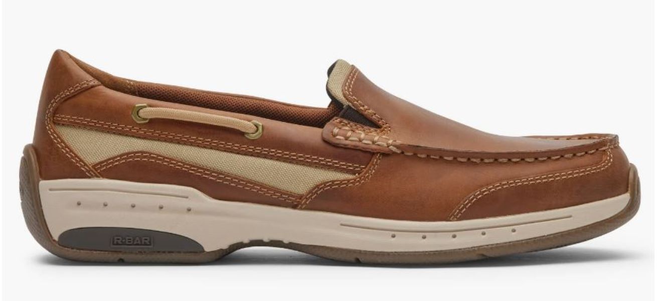 Dunham Tan Leather Captain Venetian Men's Boat Shoes CJ1478