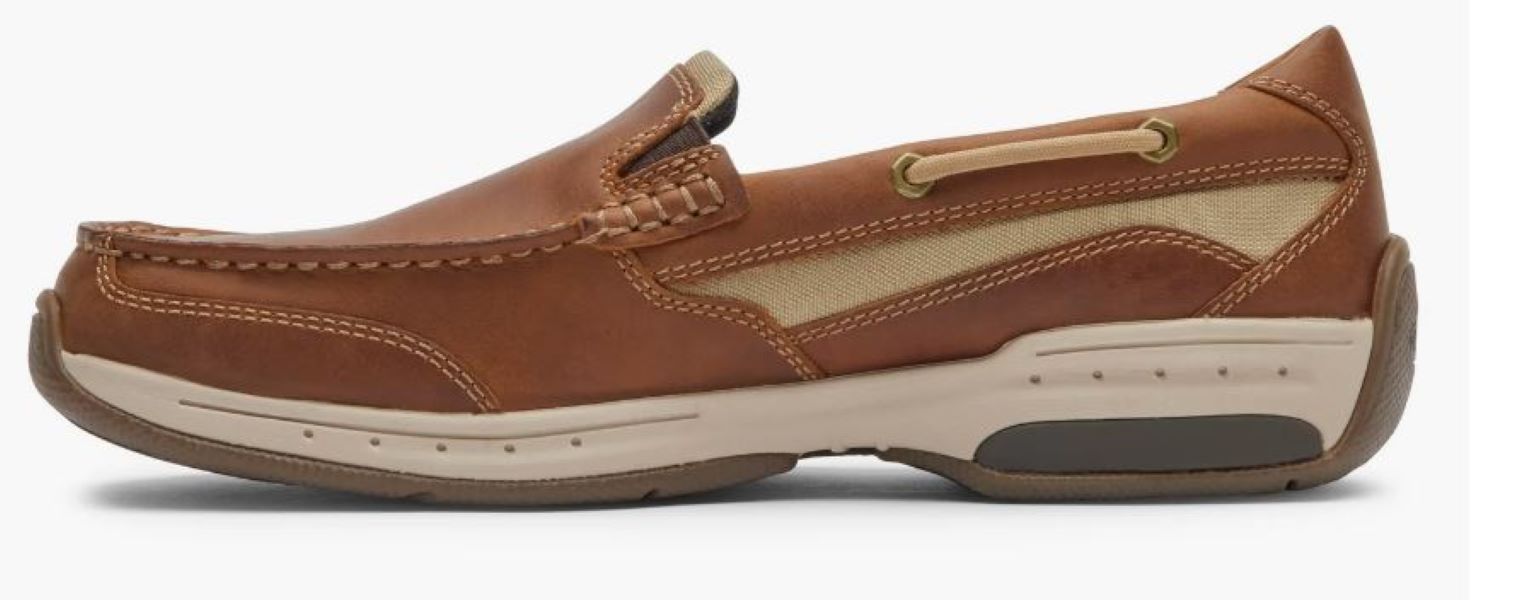 Dunham Tan Leather Captain Venetian Men's Boat Shoes CJ1478
