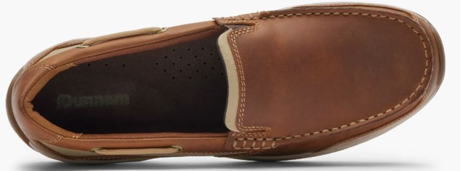 Dunham Tan Leather Captain Venetian Men's Boat Shoes CJ1478