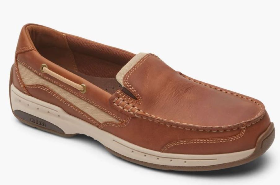 Dunham Tan Leather Captain Venetian Men's Boat Shoes CJ1478