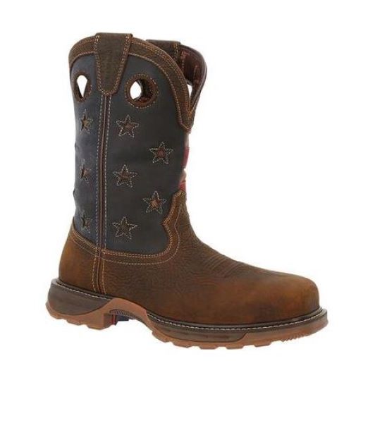 Durango Bark Brown With Flag Maverick XP Composite Toe Waterproof Mens Work Boot DDB0366