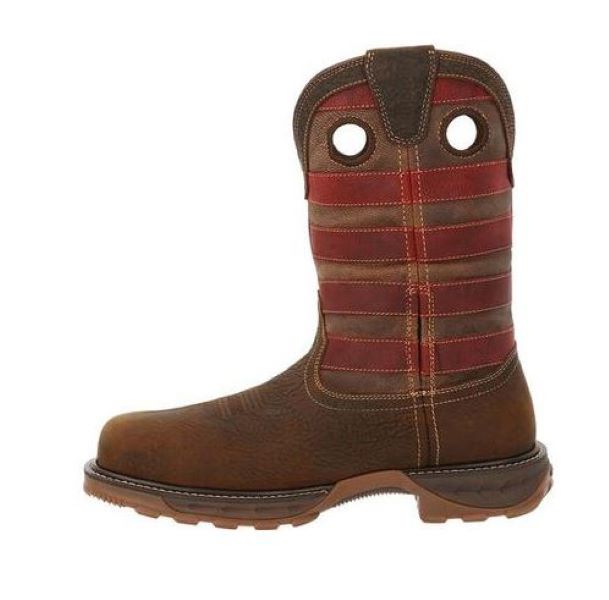 Durango Bark Brown With Flag Maverick XP Composite Toe Waterproof Mens Work Boot DDB0366