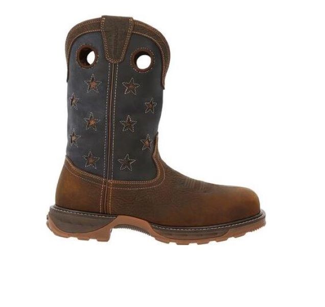 Durango Bark Brown with Flag Maverick XP Composite Toe Waterproof Mens Work Boot DDB0366