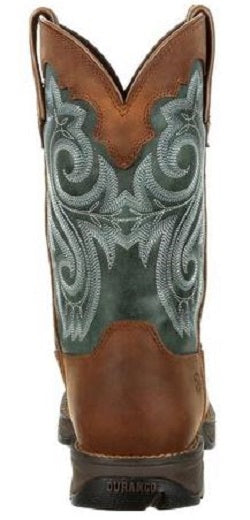 Durango Brown And Everygreen Lady Rebel Womens Waterproof Western Boot DRD0312