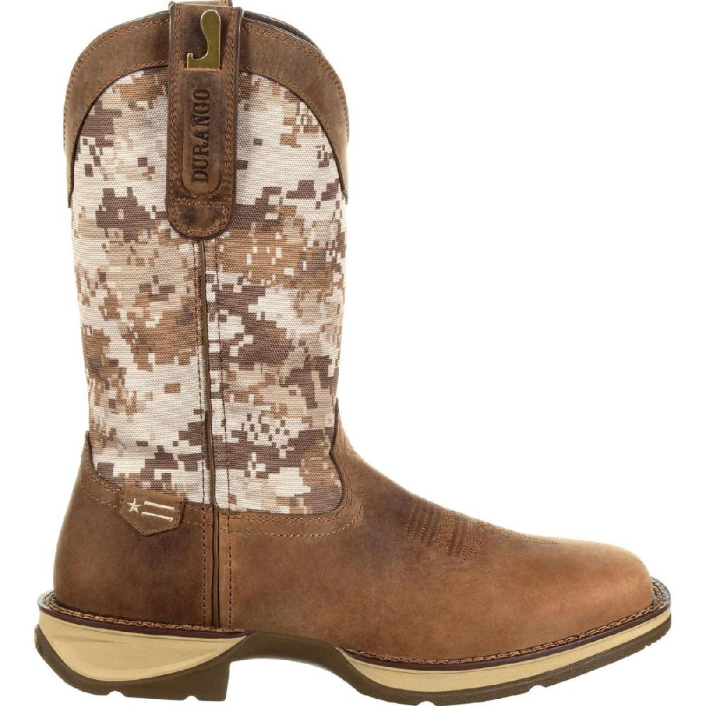 Durango Dusty Brown And Desert Camo Rebel Pull-On Men's Square Toe Western Boots DDB0166