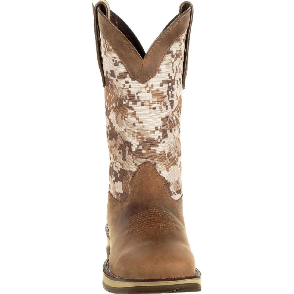 Durango Dusty Brown And Desert Camo Rebel Pull-On Men's Square Toe Western Boots DDB0166