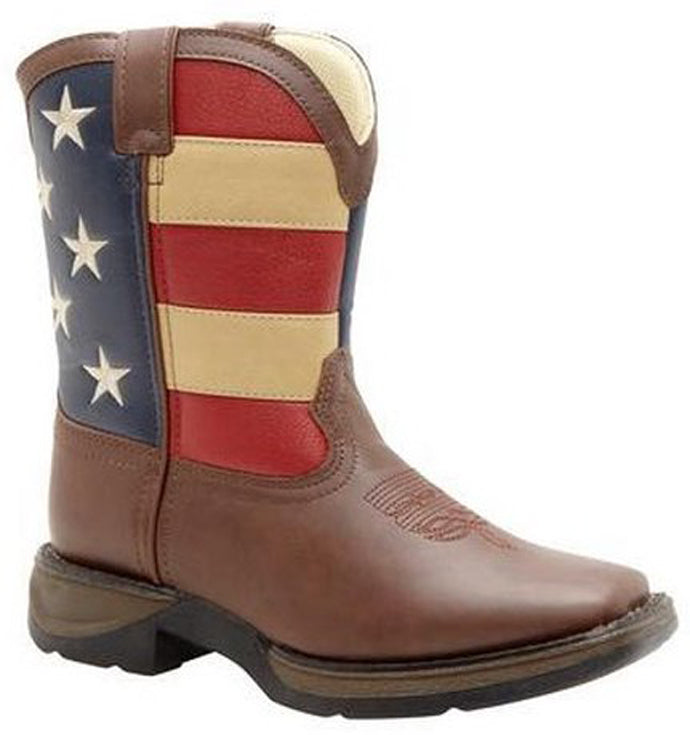 Durango Flag Boot Red/White/Blue Kids Westeren BT245