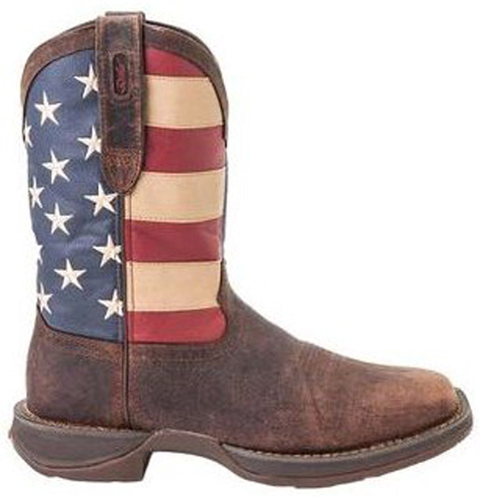 Durango Patriotic Flag Pull-On Square Toe Men's Western Cowboy Boots DB5554