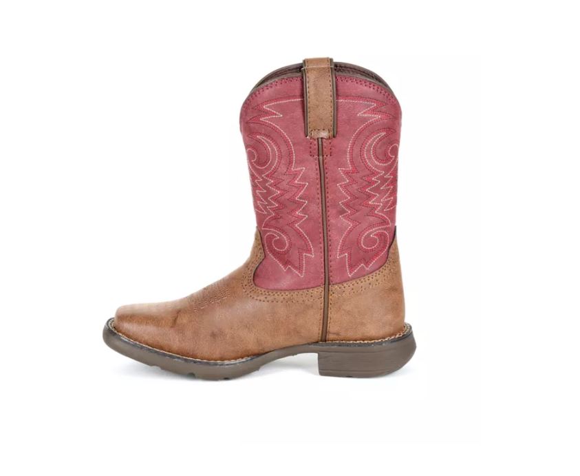 Durango Red/Brown 8 Inch Shaft Lil' Rebel Unisex Children's Boots DBT0222TS