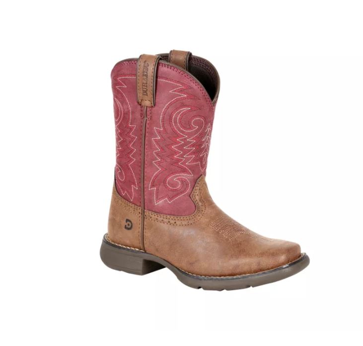 Durango Red/Brown 8 inch Shaft Lil' Rebel Unisex Children's Boots DBT0222TS