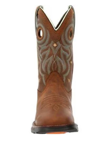 Durango Rugged Tan/Brown With Teal Contrast Maverick Western Waterproof Womens Boots DRD0417