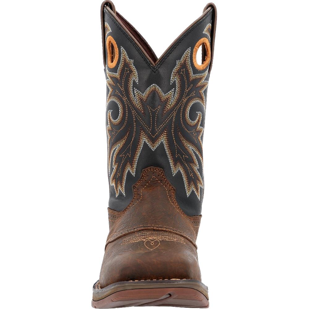 Durango Tobacco Leaf And Black Rebel With Insulkul Men's Soft Toe Western Boots DDB0499