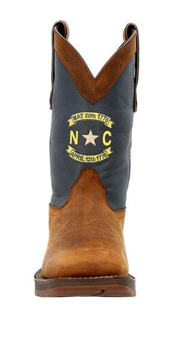 Durango Western Brown Rebel North Carolina State Flag Men's Western Boots DDB0348