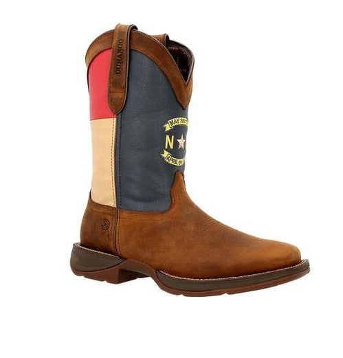 Durango Western Brown Rebel North Carolina State Flag Men's Western Boots DDB0348