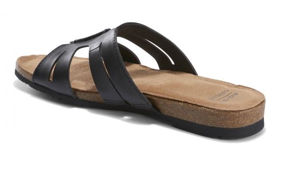 Earth Black Lyndon Leah Womens Slide On Sandals